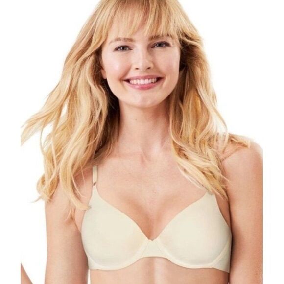 Maidenform 38 DD Demi Underwire T Shirt Bra Cream 38DD Lightly Padded NWT - Picture 1 of 5